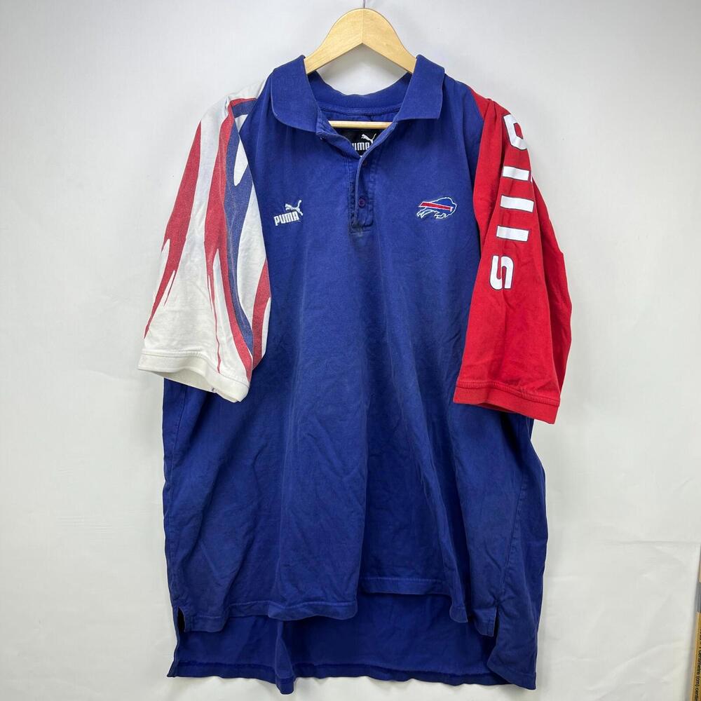Vintage 90s Buffalo Bills Puma Polo Shirt 4XL